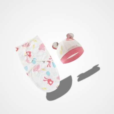 Gigoteuse-Turbulette<br>Naissance Fille Avec Bonnet